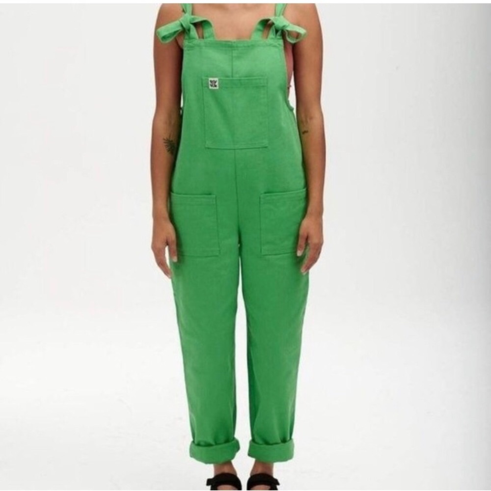 NEW Lucy & Yak Alas Dungerees Overalls Cacti Green Size M/R !